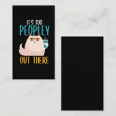 Introvert Cat Funny introvertiert Kaffeetrinker Visitenkarte (Vorne/Hinten)