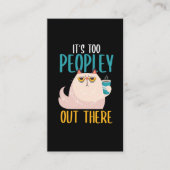 Introvert Cat Funny introvertiert Kaffeetrinker Visitenkarte (Vorderseite)