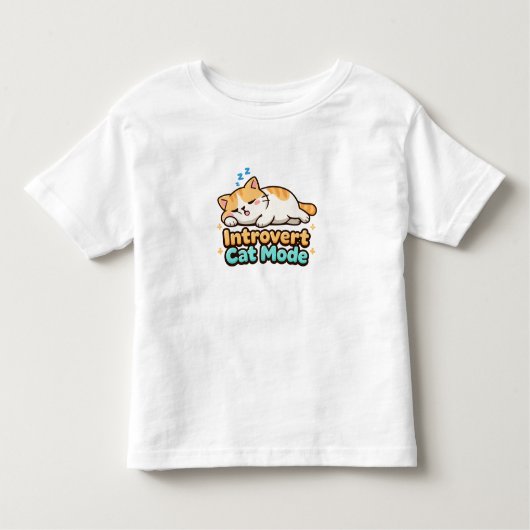 Introvert Cat Mode Funny Kleinkind T-shirt (Vorderseite)