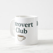 Introvert Club - Ästhetische Tasse (Vorderseite Links)