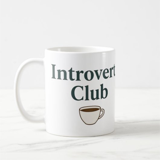 Introvert Club - Ästhetische Tasse (Links)