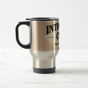 Introvert Club Lustiges Zitat T-Shirt, Retro-Typog Reisebecher
