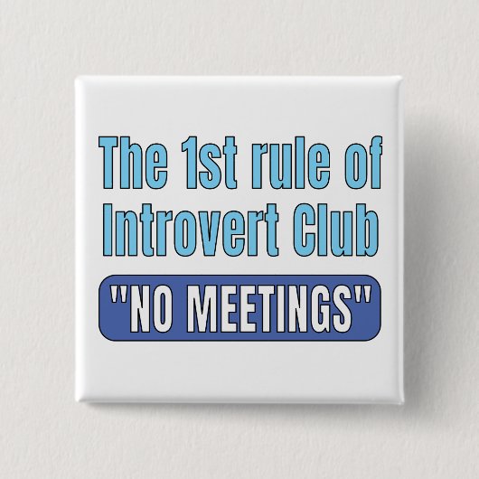 Introvert Club T-Shirt Button (Vorderseite)