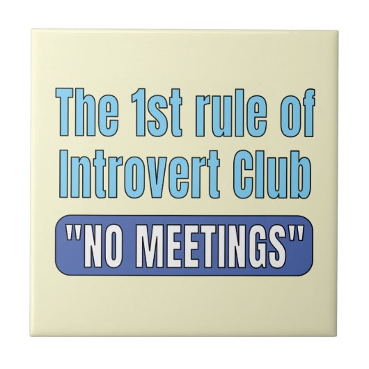 Introvert Club T-Shirt Fliese (Vorderseite)