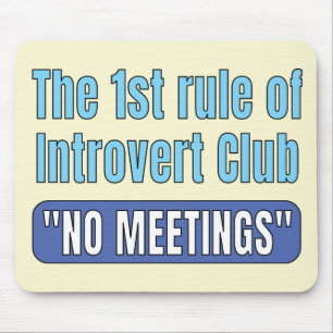 Introvert Club T-Shirt Mousepad