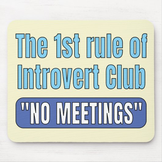 Introvert Club T-Shirt Mousepad (Vorne)