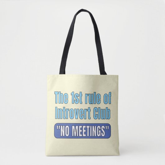 Introvert Club T-Shirt Tasche (Vorderseite)