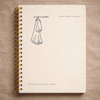 Introvert Custom Gift Minimalist Line Art  Notizblock