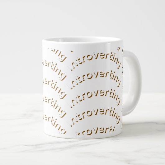 introvert customisable special mug gift Jumbo-Tasse (Vorderseite Rechts)