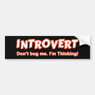 Introvert - Don't Bug Me I'm Thinking Autoaufkleber