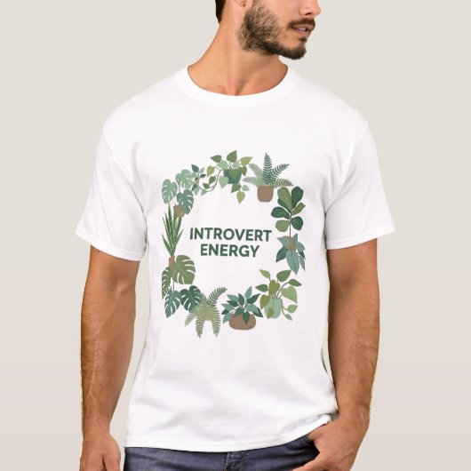 Introvert Energy Nature Aesthetic T-Shirt (Vorderseite)