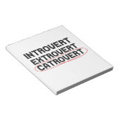 Introvert Extrovert Catrovert Funny Notizblock (angewinkelt)