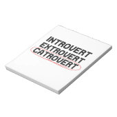 Introvert Extrovert Catrovert Funny Notizblock (Rotiert)