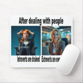 Introvert/Extrovert-Mauspad Mousepad (Mit Mouse)
