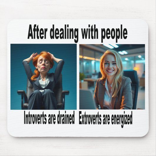 Introvert/Extrovert-Mauspad Mousepad (Vorne)