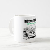 Introvert Fox Book Lover Humor Kaffeetasse (Vorderseite Links)