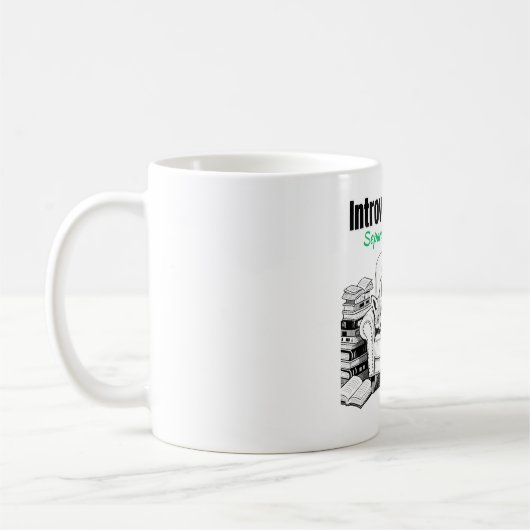 Introvert Fox Book Lover Humor Kaffeetasse (Links)
