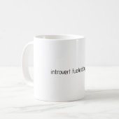 Introvert Fueled by Coffee Minimalist Quote  Kaffeetasse (Vorderseite Links)