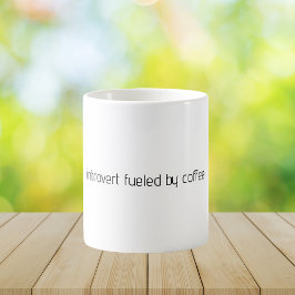 Introvert Fueled by Coffee Minimalist Quote  Kaffeetasse