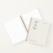 Introvert Geschenk Minimalistische Linienkunst Notizblock (Innenseite)