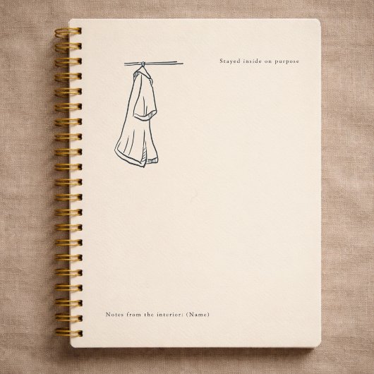 Introvert Geschenk Minimalistische Linienkunst Notizblock