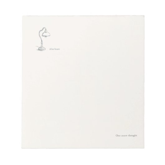 Introvert Gift Minimalist Line Art Notizblock (Vorderseite)