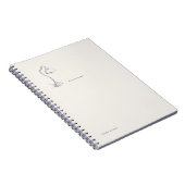 Introvert Gift Minimalist Line Art Quiet Solitude  Notizblock (Rechte Seite)