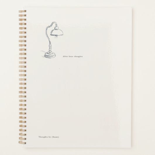 Introvert Gift Minimalist Line Art Quiet Solitude  Planer (Vorderseite)