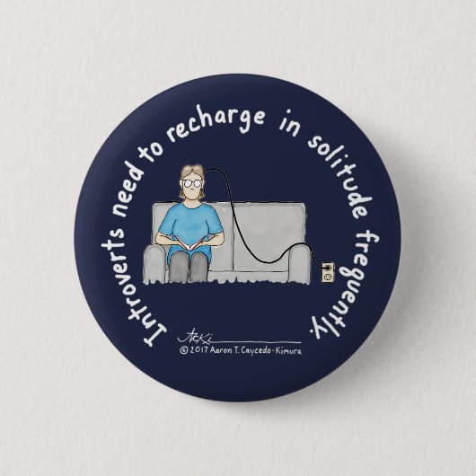 Introvert Grundlagen: Nachladen-dunkelblauer Knopf Button (Vorderseite)