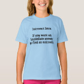 Introvert hier T-Shirt (Vorderseite)