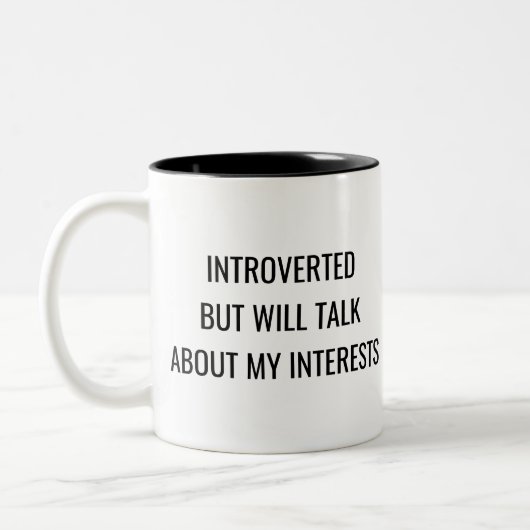 Introvert Humor Mug – Relatable Personality Gift Zweifarbige Tasse (Links)