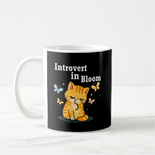 Introvert in Blüte Hübsche Katze - Ästhetischer In Kaffeetasse