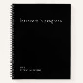 Introvert in progress Funny Introverts Gifts Notizblock (Vorderseite)