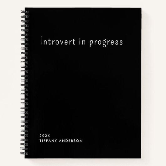 Introvert in progress Funny Introverts Gifts Notizblock (Vorderseite)