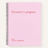 Introvert in progress Funny Introverts Gifts Notizblock (Vorderseite)