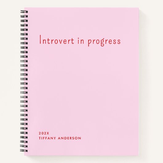 Introvert in progress Funny Introverts Gifts Notizblock (Vorderseite)