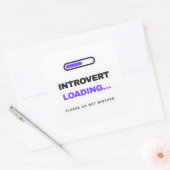 Introvert Loading Lustiger Aufkleber (Umschlag)