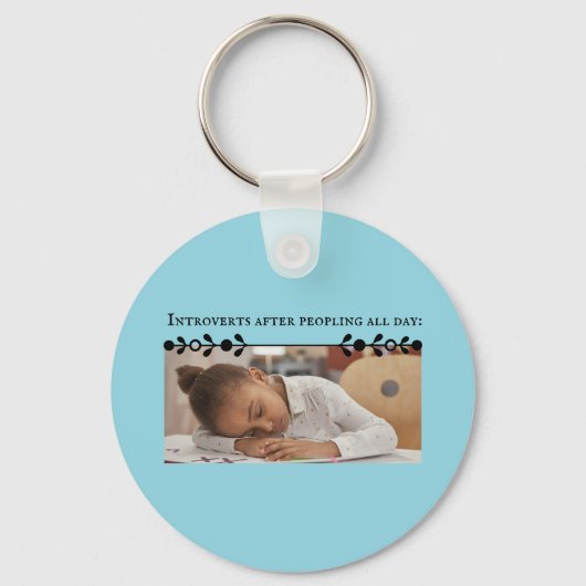 Introvert Meme Schlüsselanhänger (Vorderseite)