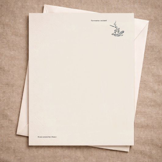 Introvert Minimal Line Art Einsamkeits-Tagebuch Briefbogen