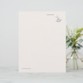 Introvert Minimal Line Art Einsamkeits-Tagebuch Briefbogen (Stehend Vorderseite)