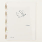 Introvert Minimalist Black and White Art Planner Planer (Vorderseite)