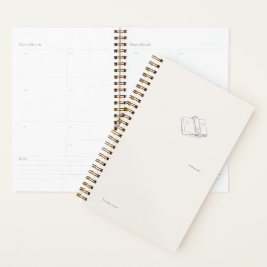Introvert Minimalist Black and White Small Planner Planer (Anzeige)