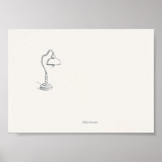 Introvert Minimalist Home Office Poster (Vorne)