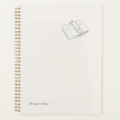Introvert Minimalist Line Art Literary Gift Planer (Vorderseite)