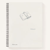 Introvert Minimalist Literary Gift Notebook Notizblock (Vorderseite)