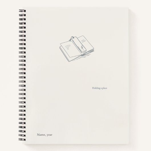 Introvert Minimalist Literary Gift Notebook Notizblock (Vorderseite)
