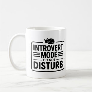 Introvert-Modus Nicht Stören Minimalistische Typog Kaffeetasse