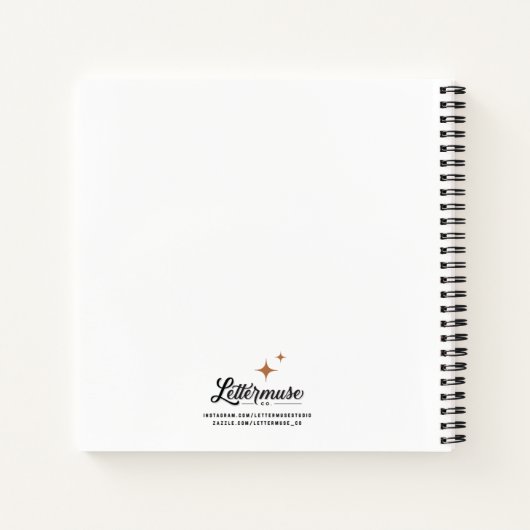 Introvert (Party of One) Uni-regiertes Sq-Notebook Notizblock (Rückseite)