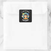 Introvert Quadratischer Aufkleber (Tasche)