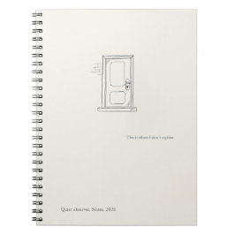 Introvert Quiet Solitude Closed Door Notebook Notizblock